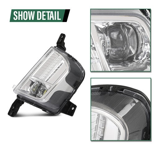 Solid Spare LED DRL Front Fog Light Driving Lamp Left Side Fit For 2019-2024 Ford Edge