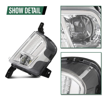 Solid Spare LED DRL Front Fog Light Driving Lamp Left Side Fit For 2019-2024 Ford Edge
