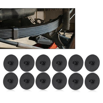 Solid Spare 12pcs 2" Leaf Spring End Tip Pad Anti Squeak Insert Cushion Plastic Silencer