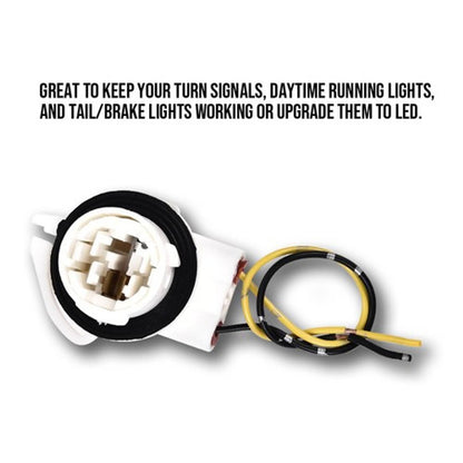Solid Spare New Fit For 3156 3056 3456 4156 Bulb Socket Turn Signal Light Harness Wire Plug
