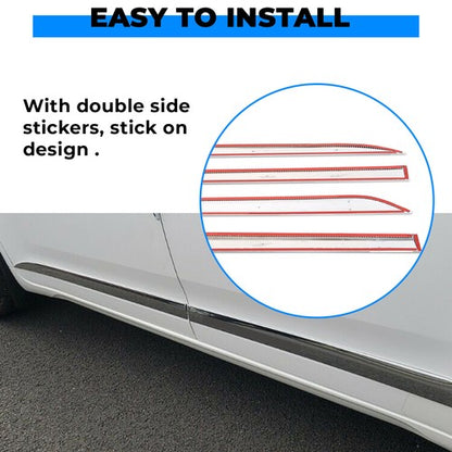 Solid Spare 4 PCS Outside Door Body Side ABS Molding Chrome Trim For Toyota SIENNA 2011-2020