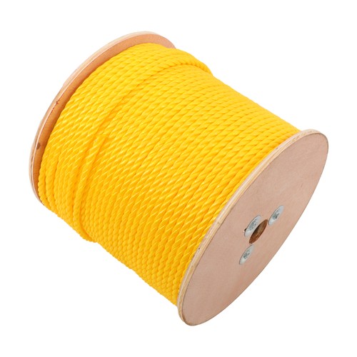 Solid Spare 1/4" x 600' Yellow Twisted Polypropylene Rope Heavy Duty Poly Ropes For Outdoor