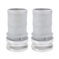 Solid Spare 3" 2 Pcs Aluminum Camlock Type E Adapter Universal Hose Connection Kit