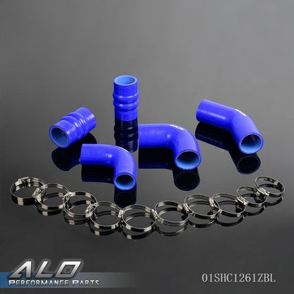 Solid Spare Fit For Ford Focus 1.8 TDDi Individual Silicone Intercooler Pipe & Clamps Blue