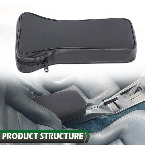 Solid Spare Fit For 1967-1982 Chevrolet Corvette Center Console Armrest Pad Black Leather