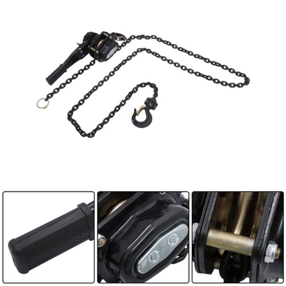 Solid Spare Trigger Hoist Steel 0.75Ton 1650Lbs Lifting Height 10ft/3m Alloy Steel Chain