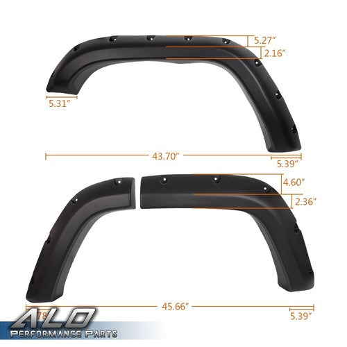 Solid Spare Fit For 84-01 Cherokee XJ 4-Door Pocket Rivet Off-road Wheel Wide Fender Flares
