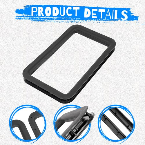 Solid Spare 15.7" x 24.8" Black RV Entrance /Entry Door Window Frame For Camper Trailer