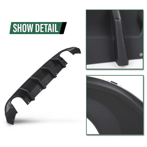 Solid Spare For 15-23 Dodge Charger SRT Factory Style Rear Diffuser Bumper Lip Lower Valance