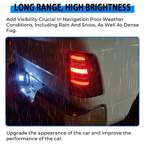 Solid Spare Black Tail Lights Brake Lamps LED Bar Light for 09-18 Dodge Ram 1500 2500 3500