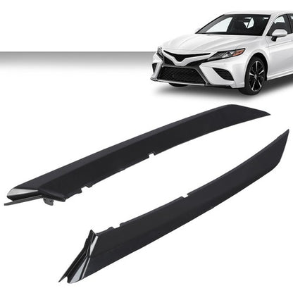 Solid Spare Fit For 2018-2022 Toyota Camry SE XSE Front Bumper Grille Trim Molding Black