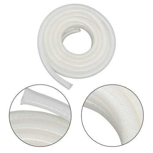 Solid Spare 1" ID × 1-19/64" OD 50ft Clear Braided Hose High Pressure Flexible Reinforce PVC