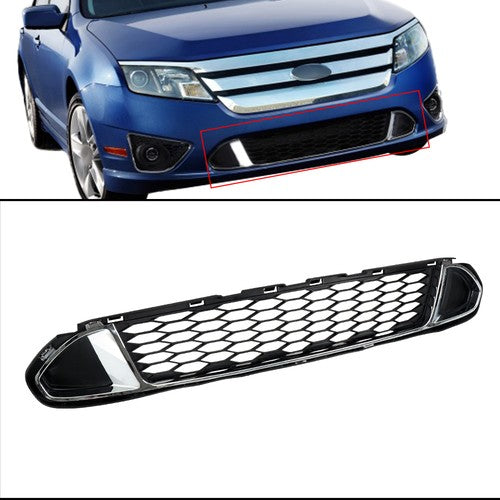 Solid Spare Front Lower Grille Grill&Chrome Molding Trim For 2010 11 2012 Ford Fusion Sport