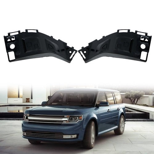 Solid Spare Front Bumper Bracket Replacement Plastic Black 2pcs Fit For Ford Flex 2009-2019