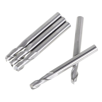 Solid Spare 5 PCS 1/4" 2 Flute New Carbide End Mill 3/4" LOC 2-1/2" Overall Length