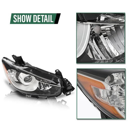 Solid Spare Fit For 2013-2016 Mazda CX-5 Halogen Projector Headlight Headlamp Right Side