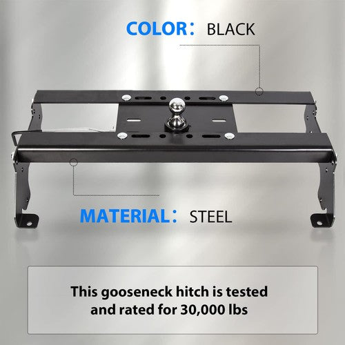 Solid Spare Underbed Gooseneck Trailer Hitch Kit For Dodge Ram 1500 2500 3500HD 2003-2012