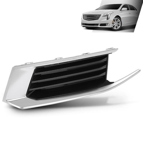 Solid Spare Fit For 2018-2019 Cadillac XTS Front Bumper Insert Fog Light Cover Left Side