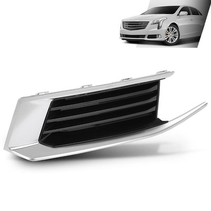 Solid Spare Fit For 2018-2019 Cadillac XTS Front Bumper Insert Fog Light Cover Left Side