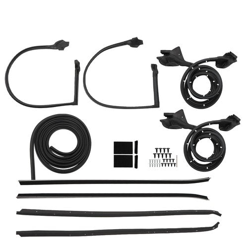 Solid Spare Rubber Black Fit For 1970-1981 Pontiac Firebird Window Outer Pressure Strip+Seal