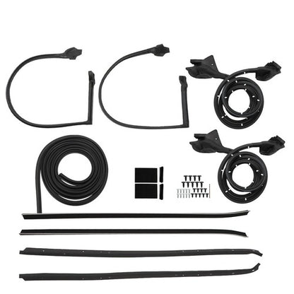 Solid Spare Rubber Black Fit For 1970-1981 Pontiac Firebird Window Outer Pressure Strip+Seal