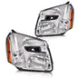 Solid Spare Fit For 05-09 Chevy Equinox Clear Lens Chrome Housing Headlights Left+Right