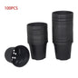 Solid Spare 100 Pcs 6' Plastic Flower Pots Seedling Cups Black W/Drainage Hole