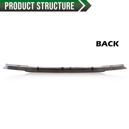Solid Spare Fit For 2017-2020 Ford F250 F350 Super Duty Hood Deflector Bug Shield Chrome