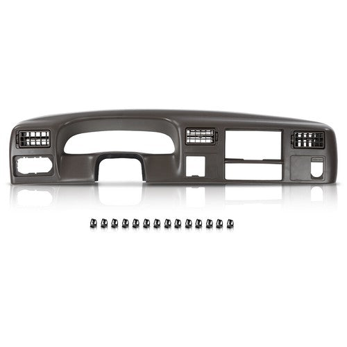 Solid Spare Fit For 1999-2004 Ford F250 F350 Dash Instrument Cluster Radio Trim Bezel Gray