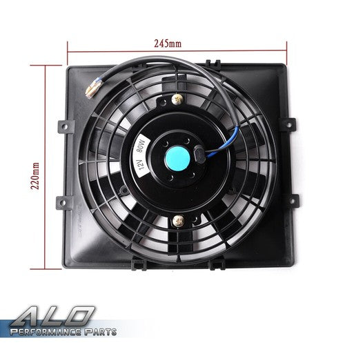 Solid Spare New Universal 12V 7" Pull Push Electric Engine Slim Oil Cooling Fan 2pcs
