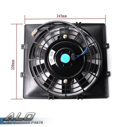 Solid Spare New Universal 12V 7" Pull Push Electric Engine Slim Oil Cooling Fan 2pcs
