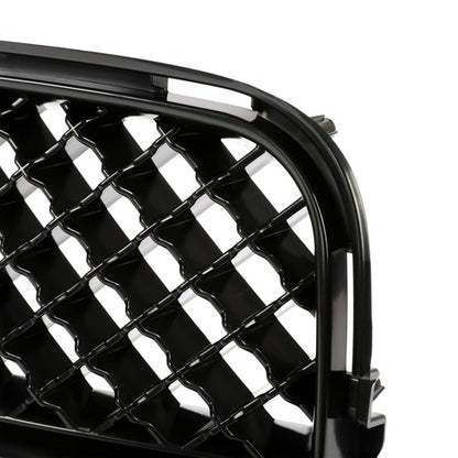 Solid Spare For 2005-2010 Scion tC Black ABS Front Upper and Lower Hood Grille Mesh Grill