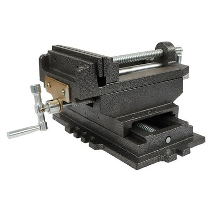 Solid Spare Machine Heavy Duty Cross Drill Press Vise Slide Metal Milling 6" 2 Way Clamp