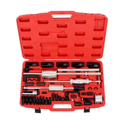 Solid Spare 40 Pieces Slide Hammer Puller Adapter Tool Kit Engine Fuel Injector Extractor