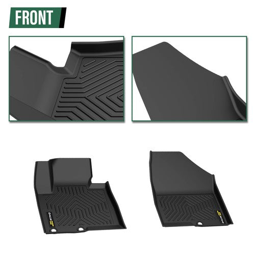Solid Spare Fit For 2013-2018 Hyundai Santa Fe All Weather TPE Floor Mats+Cargo Liner