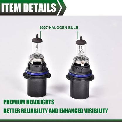 Solid Spare Fit For 97-03 Ford F150/99-02 Expedition Black Headlights+Corner Lights Pair