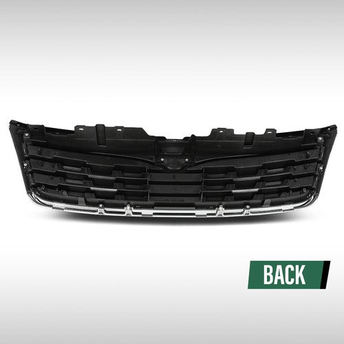 Solid Spare Fit For 2009-2010 Subaru Forester Front Upper Bumper Grille Grill Black Chrome