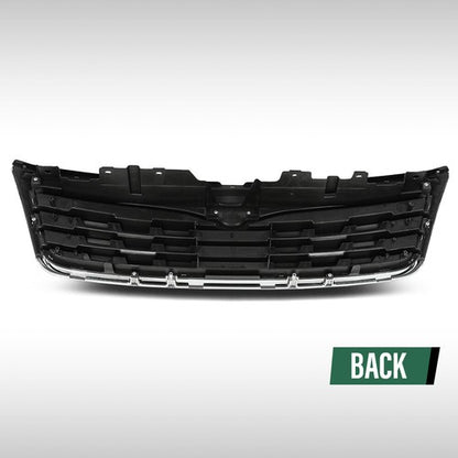 Solid Spare Fit For 2009-2010 Subaru Forester Front Upper Bumper Grille Grill Black Chrome