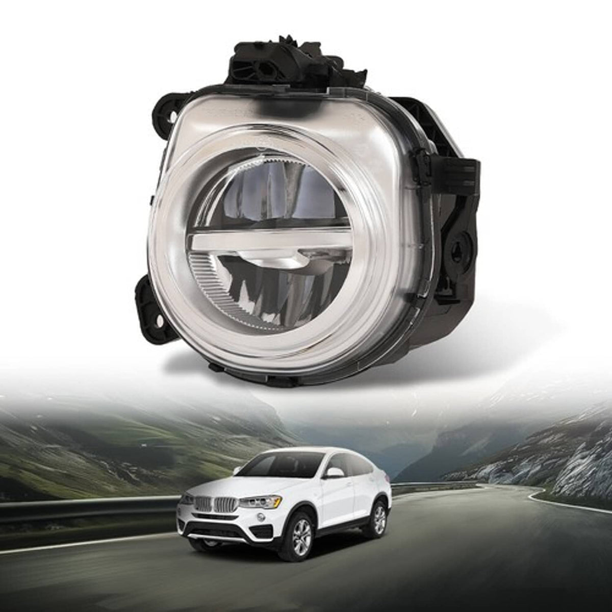 Solid Spare Front LED Fog Light Lamp Left Fit For BMW X3 F25 X4 F26 X5 F15 F85 X6 F16 SUV