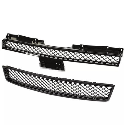 Solid Spare For 07-14 Chevy Tahoe/Suburban/Avalanche Mesh Front Bumper Grille Grill Black