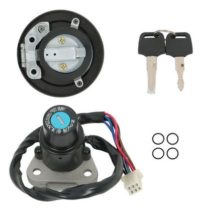 Solid Spare Motorcycle Fuel Tank Cap Ignition Lock Fit For Kawasaki KLR650 87-07 New