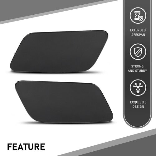 Solid Spare Fit For 2013-2016 Audi A3 Headlight Washer Cover Left+Right 8V3955275 8V3955276