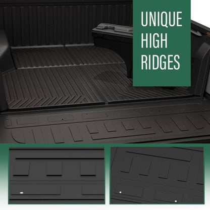 Solid Spare Fit For 2005-2023 Toyota Tacoma 5FT All Weather TPE Truck Bed Mat Protection