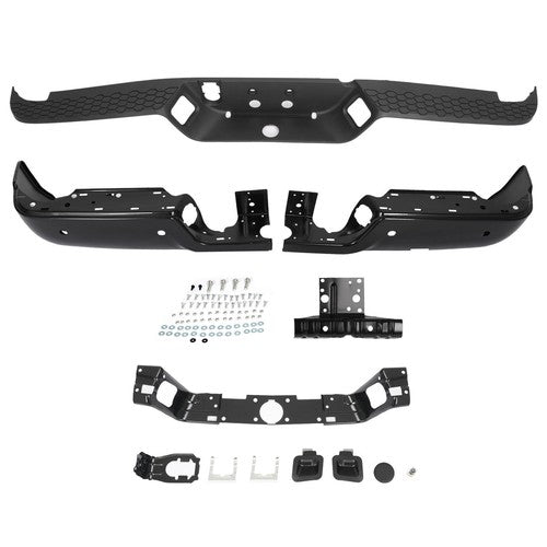 Solid Spare Black Rear Bumper Assembly For Ram 2500 3500 2013-2018 With Sensor Holes