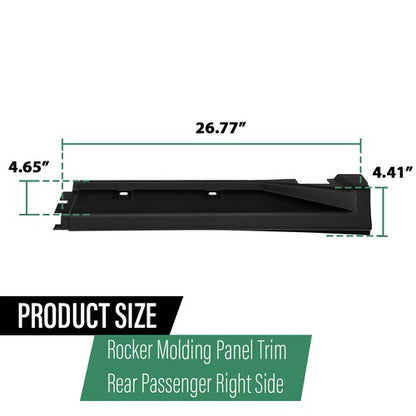 Solid Spare New Rear Rocker Panel Molding Trim Right Side Fit For 2011-2017 Jeep Compass