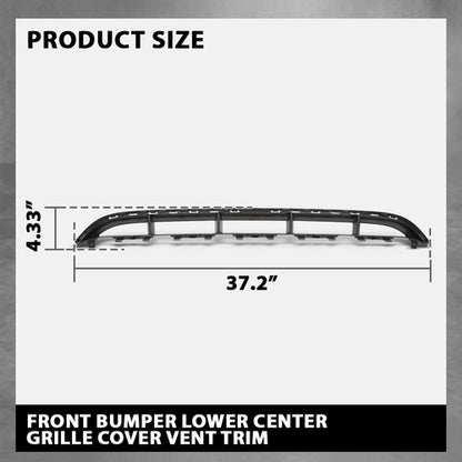 Solid Spare Front Bumper Cover Lower Center Grille Insert Fit For 2010-2015 Audi Q7 S-Line