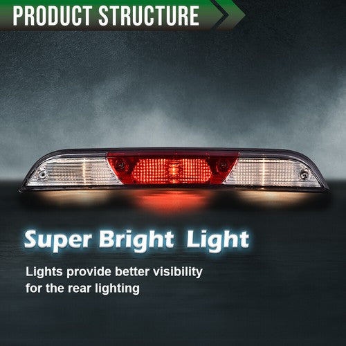 Solid Spare Fit For 2015-2020 Ford F150/17-21 F250 F350 F450 Ranger LED 3rd Brake Tail Light