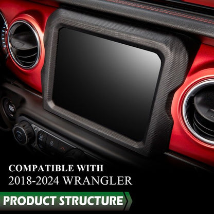 Solid Spare 8.4" Radio Trim Bezel Surround Fit For 2018-2024 Jeep Wrangler JL 6AB55TX7AB