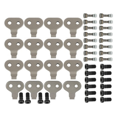 Solid Spare Stump Grinder Pocket & Teeth Kit For BARRETO SG30 with 2-1/4" Bolts 16pcs Tooth