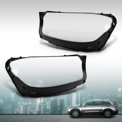 Solid Spare Fit For 2020-2023 Mercedes-Benz GLS Class Headlight Replacement Lens Pair